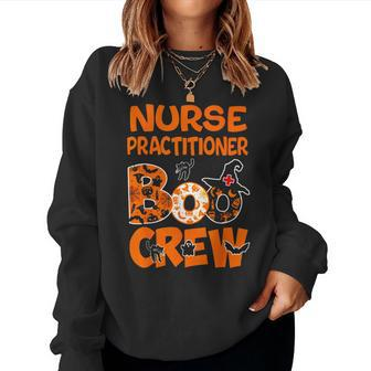 Nurse Practitioner Boo Crew Ghost Halloween Costume Nursing Women Sweatshirt - Monsterry UK