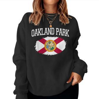 Oakland Park Fl Florida Flag Vintage Usa Sports Men Women Sweatshirt | Mazezy