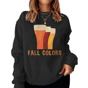 Octoberfest Fall Colors Beer Drinking Vintage Women Sweatshirt - Seseable