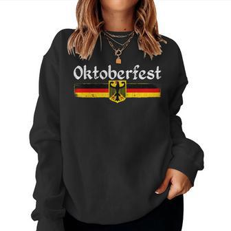 Oktoberfest German BEer Vintage German Flag Women Sweatshirt - Seseable