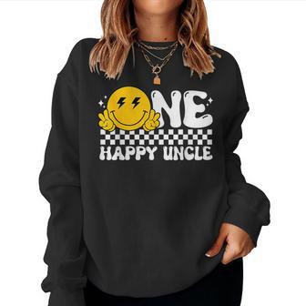 One Happy Dude Uncle Groovy 1St Birthday Family Matching Women Sweatshirt | Mazezy