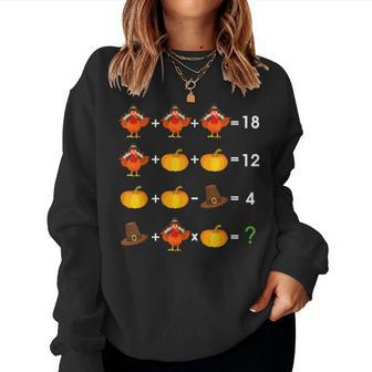 Order Of Operations Thanksgiving Quiz Math Teacher Math Women Sweatshirt | Mazezy