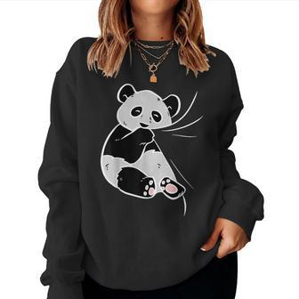 Panda Bear Women Girls Who Love Pandas Kids Animal Women Sweatshirt | Mazezy