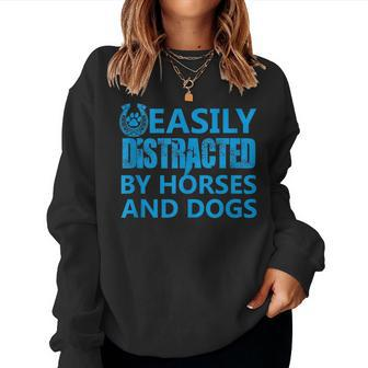 Paw Print Horse Shoe Equestrian Horse Riding For Women Women Sweatshirt | Mazezy