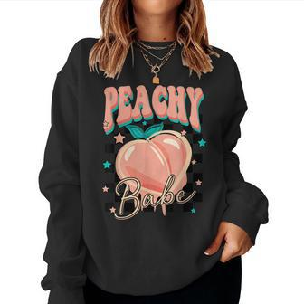 Peachy Babe Inspirational Women's Graphic Women Sweatshirt | Mazezy