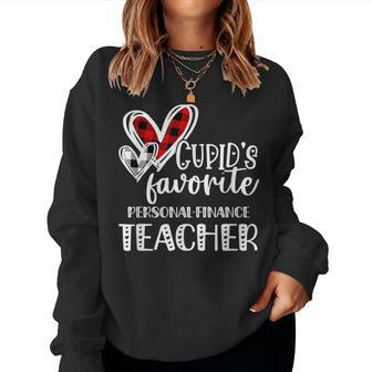 Personal Finance Teacher Valentine's Day Women Sweatshirt | Mazezy