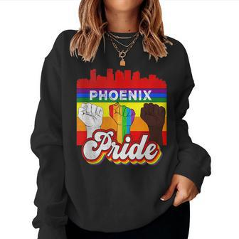 Phoenix Pride Rainbow Gay Pride Flag Lgbt Women Sweatshirt | Mazezy