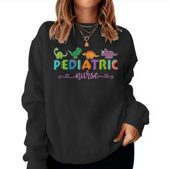 Picu Pediatric Nurse Dinosaurs Peds Nurse Women Sweatshirt - Thegiftio UK