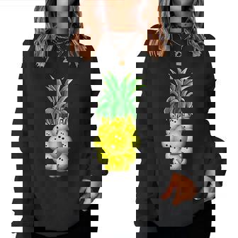 Pineapple Hawaiian Bowling T Aloha Beach Hawaii Women Sweatshirt | Mazezy