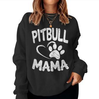 Pitbull Mama Pit Bull Lover Dog Terrier Mom Women Sweatshirt | Mazezy
