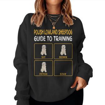 Polish Lowland Sheepdog Guide To Training Dog Obedience Women Sweatshirt | Mazezy