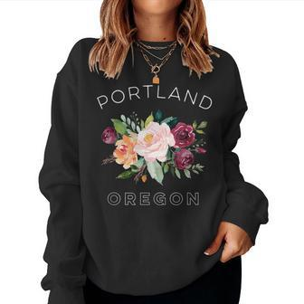 Portland Oregon Rose Lovers Gardeners Women Sweatshirt | Mazezy DE