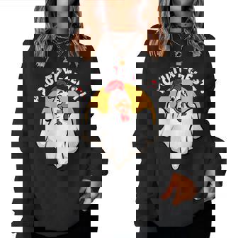 Poultry-Geist Scary Halloween Ghost Chicken Women Sweatshirt | Mazezy