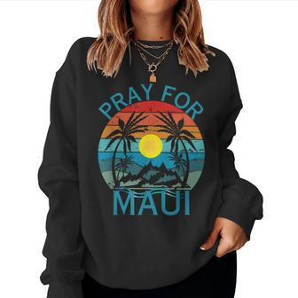 Pray For Maui Hawaii Wildflower Support Men Women Women Sweatshirt - Monsterry DE