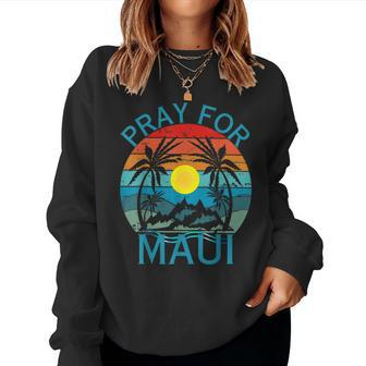 Pray For Maui Hawaii Wildflower Support Women Sweatshirt | Mazezy