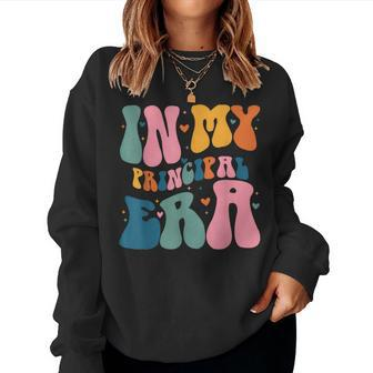 In My Principal Era Groovy Color Women Sweatshirt - Monsterry CA