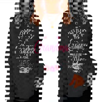 Promoted To Grandma Again 2024 Mothers Day Women Crewneck Graphic Sweatshirt - Seseable