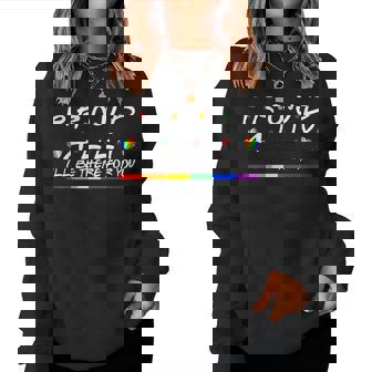 Proud Ally Pride Gay Lgbt Day Month Parade Rainbow Women Sweatshirt | Mazezy