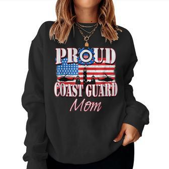 Proud Coast Guard Mom Usa Flag Women For Mom Women Sweatshirt | Mazezy
