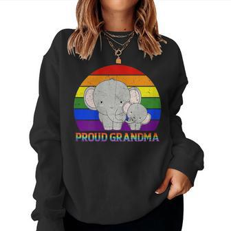 Proud Grandma Elephant Proud Mom Lgbt Gay Pride Women Sweatshirt | Mazezy