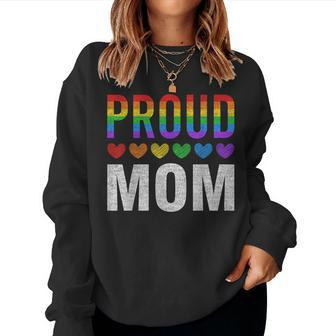 Proud Mom Of Gay Lesbian Lgbt Family Matching Pride Ally Women Sweatshirt | Mazezy CA