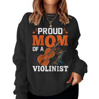 Proud Mom Of A Violinist Viola Violin Players Mama Women Sweatshirt | Mazezy