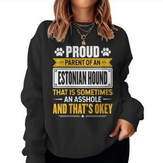Proud Parent Of An Estonian Hound Dog Owner Mom & Dad Women Sweatshirt | Mazezy