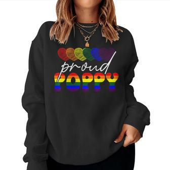 Proud Poppy Lgbt Rainbow Flag Hearts Gay Pride Month Women Sweatshirt | Mazezy