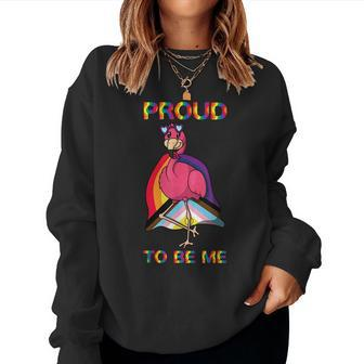 Proud To Be Me Queer Flamingo Gay Flamingo Lgbtqueer Women Sweatshirt | Mazezy