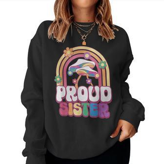 Proud Sister Rainbow Sibling Gay Pride Ally Lgbt Pride Month Women Sweatshirt | Mazezy