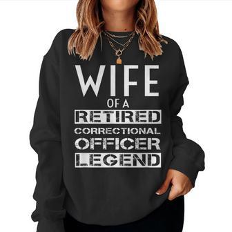 Proud Wife Of A Retired Correctional Officer Retirement Women Sweatshirt | Mazezy
