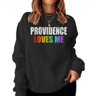 Providence Gay Pride Lgbt Rhode Island Rainbow Love T Women Sweatshirt | Mazezy DE