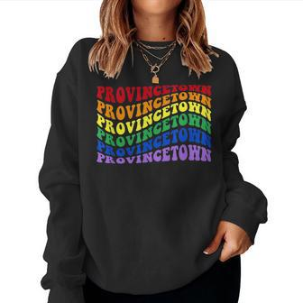 Provincetown Cape Cod Lgbtq Lgbt Rainbow Vacation Gay Pride Women Sweatshirt | Mazezy