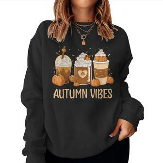 Pumpkin Spice Latte Fall Autumn Vibes Pumpkin Spice Coffee Women Sweatshirt - Monsterry