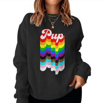 Pup Lgbtq Pride Rainbow Women Sweatshirt | Mazezy