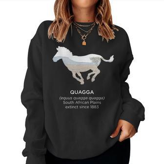 Quagga Zebra Horse Extinct Animal Endangered Species Women Sweatshirt | Mazezy
