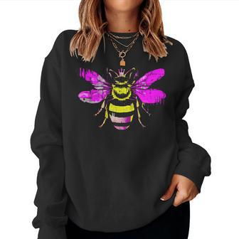 Queen Bee Honey Bee Vintage Women Sweatshirt - Seseable