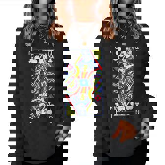 Queen Of Clubs Halloween Costume Poker Halloween Women Sweatshirt | Mazezy