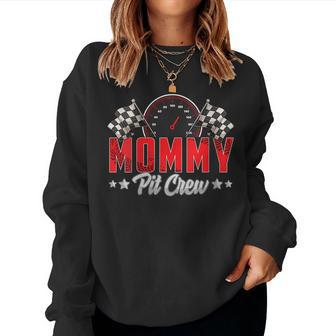 Race Car Birthday Party Racing Family Mommy Pit Crew Women Sweatshirt | Mazezy