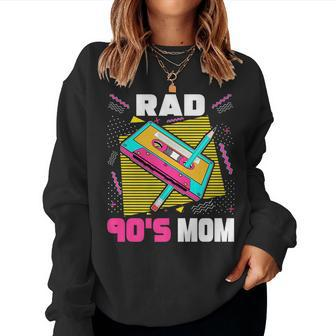 Rad 90S Mom 90S Aesthetic Cassette Tape Retro For Mom Women Sweatshirt | Mazezy