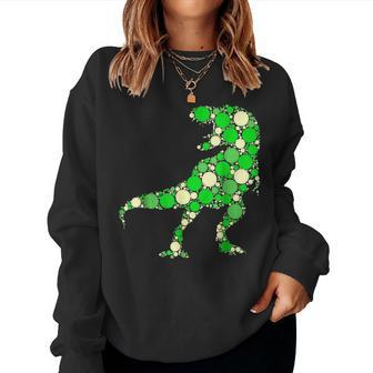 Rainbow Dot Day Dinosaur T-Rex Lover International Dot Day Women Sweatshirt | Mazezy
