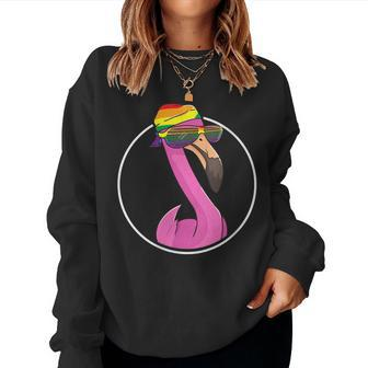 Rainbow Flag - Lgbt Pride Gay Flamingo Women Sweatshirt | Mazezy