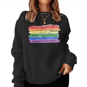 Rainbow Flag Lgbtqia Pride Month 2023 Charlotte Gay Pride Women Sweatshirt | Mazezy