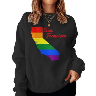 Rainbow Flag San Francisco Lgbt Pride Women Sweatshirt | Mazezy