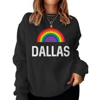 Rainbow Gay Pride Dallas Women Sweatshirt | Mazezy
