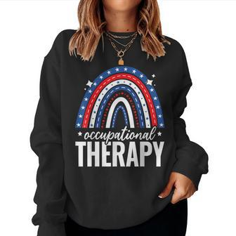 Rainbow Occupational Therapist 4Th Of July Usa America Women Sweatshirt | Mazezy