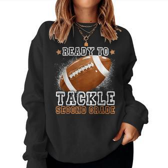 Ready To Tackle 2Nd Grade Football Second First Day School Women Sweatshirt - Seseable