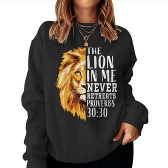 Religious Christian Bible Verse Men Dad Lion Of Judah Women Sweatshirt | Mazezy