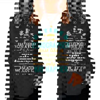 Retired Demographer Retirement Way Happier Women Sweatshirt | Mazezy