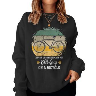 Retired Old Biker Cycling Retirement Biking Bicycle Women Sweatshirt | Mazezy
